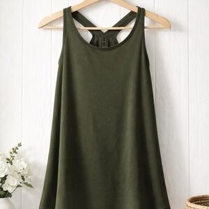 Fabletics Olive Green Racerback Tank Top XL  Athletic Flowy